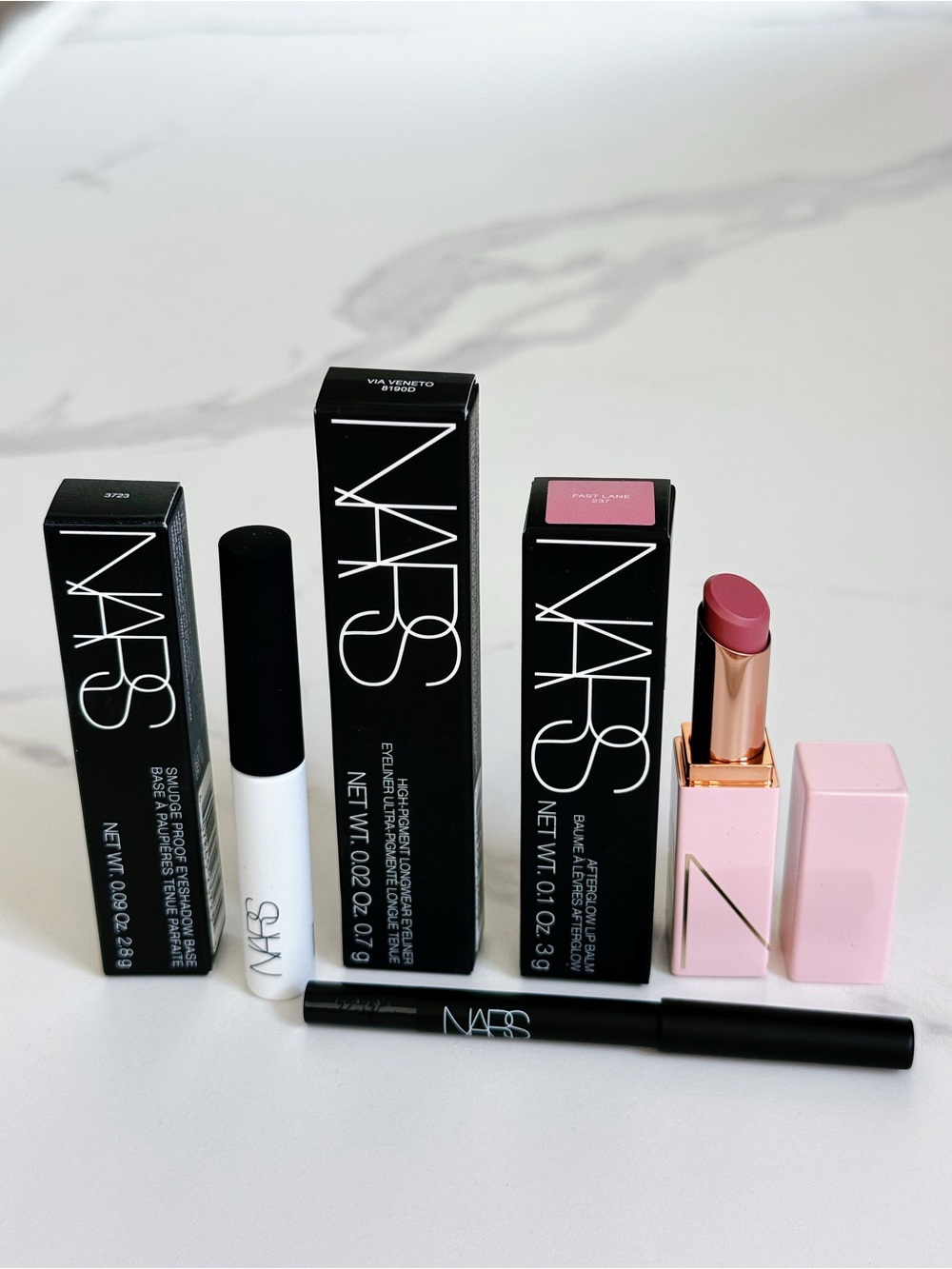 NARS Makeup Set - Eyeshadow Base, Eyeliner, Lip Balm BRAND NEW